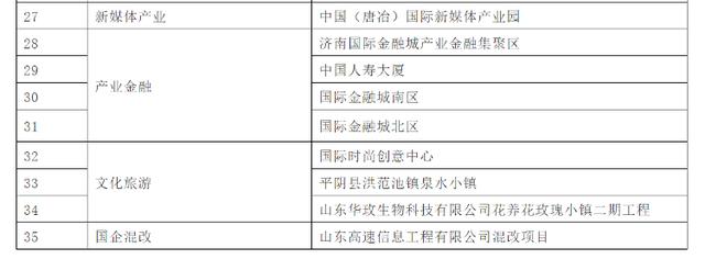 济南市投促局包装策划第一批35个济南市重点招商推介项目