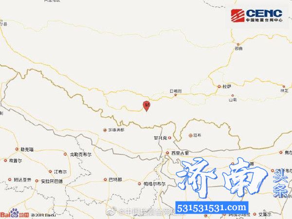 3月20日9时33分西藏日喀则市定日县发生5.9级地震 震源深度10千米