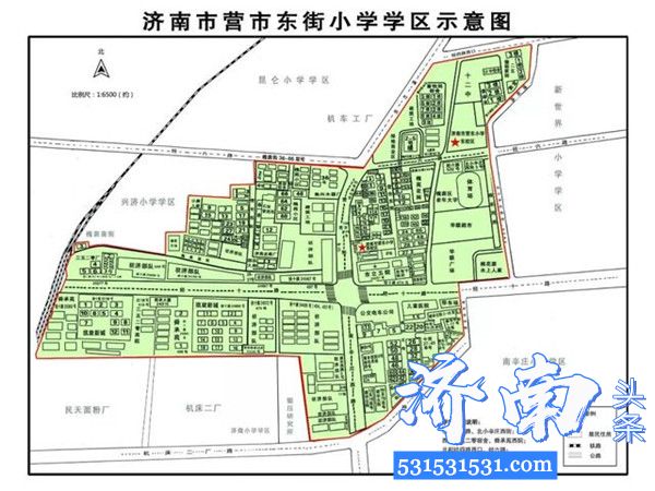 济南市槐荫区小学学区范围图、中学对口学校表请保留