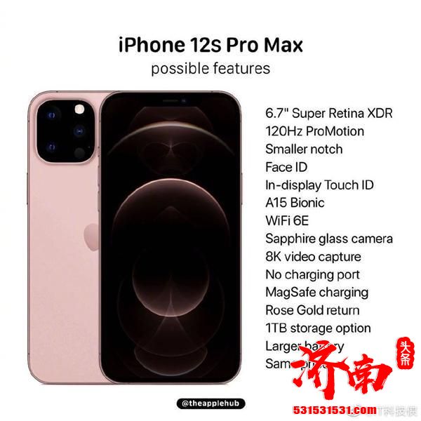 iPhone12s系列顶配版渲染图曝光 或没有iPhone 13