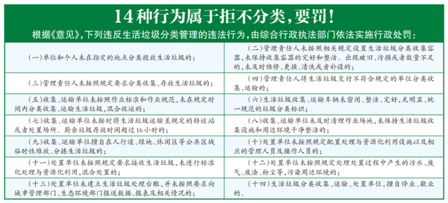 济南垃圾分类工作进入法制化时代 14种行为属于拒不分类要罚！