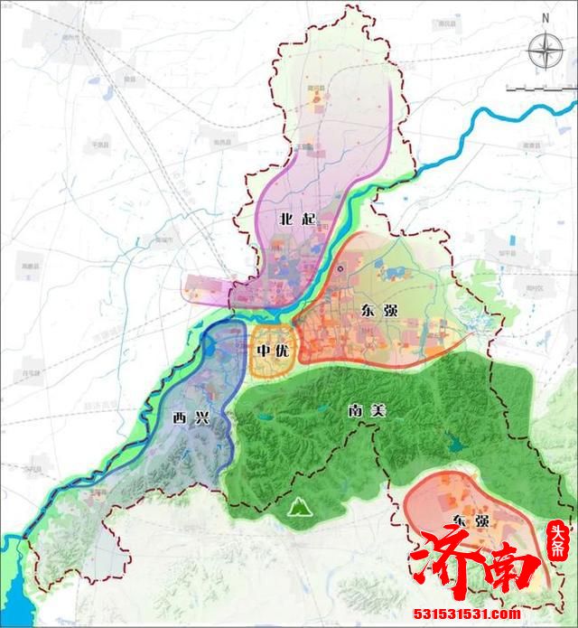 济南市委十一届十一次全会作出了“东强、西兴、南美、北起、中优”城市发展新格局的战略部署