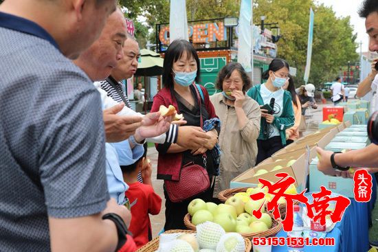 青岛西海岸·宝山苹果暨“明月”主题文创济南推介会在历下区悦荟广场举行