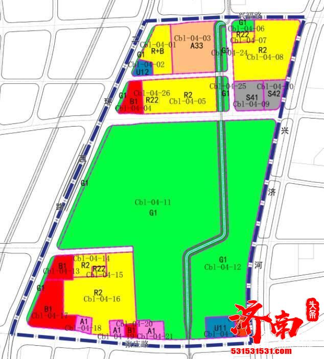 济南市自然资源和规划局公布了英雄山片区01街区和八里桥片区04街区的控制性详细规划