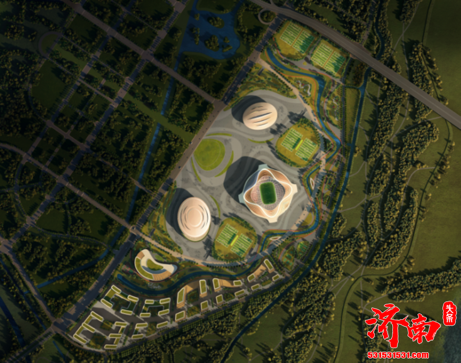 济南新旧动能转换起步区规划6万人专业足球场-黄河体育中心