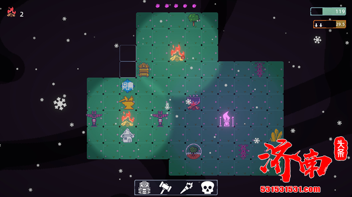 主打黑暗永夜世界观的单人生存策略游戏《永夜的光塔（Dark Grid）》