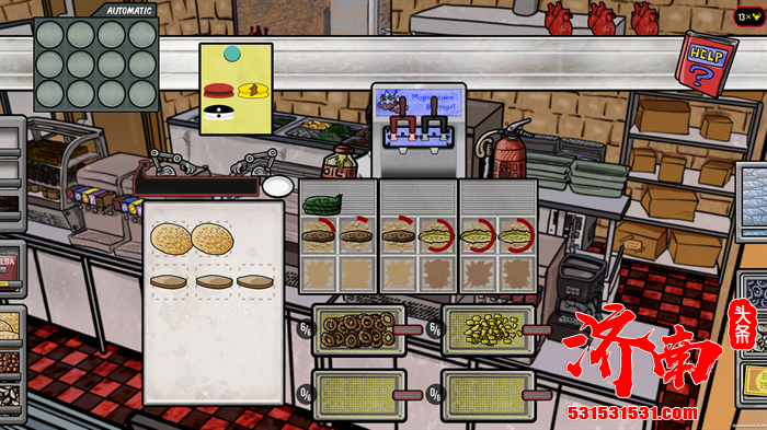 快节奏混乱美式快餐店经营游戏《DESTROYER BURGER》