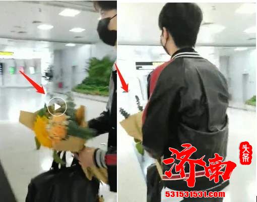 陈宥维在收下花之后不仅没有将花带走，反而转身扔进了垃圾桶