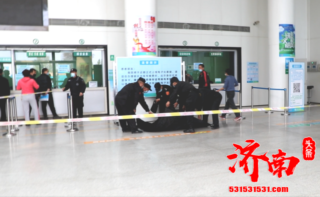 济南市第三人民医院于2021年4月9日下午举行反恐防暴应急演练