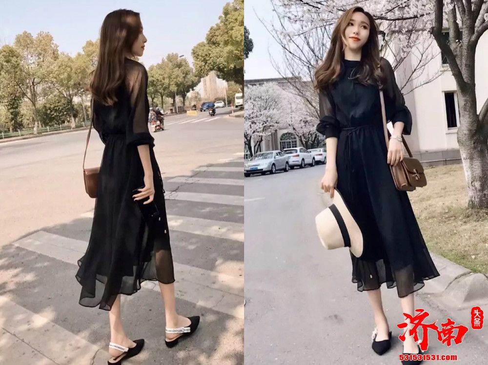 夏季很流行的黑色连衣裙优雅又显瘦早穿上早变美！