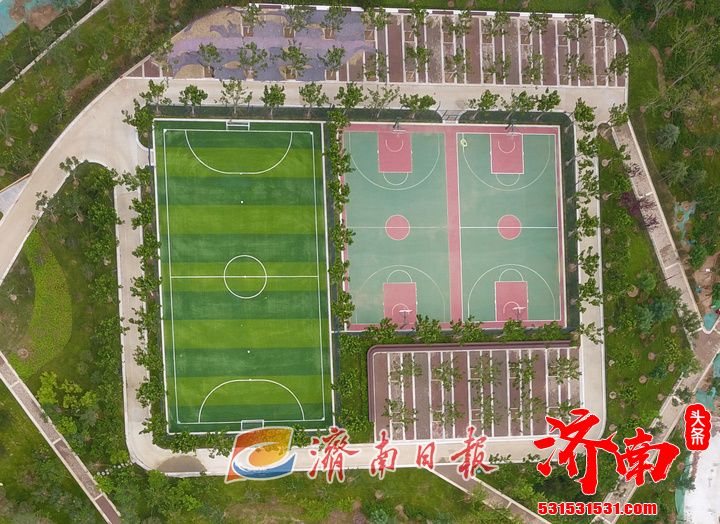 济南南北康片区的望岳康体公园施工总量已完成65%