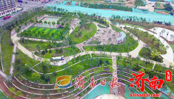 济南南北康片区的望岳康体公园施工总量已完成65%