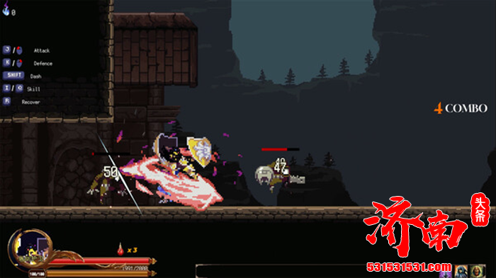 横版像素风2D动作肉鸽游戏《巨神的遗址》Steam游戏平台开启playtest