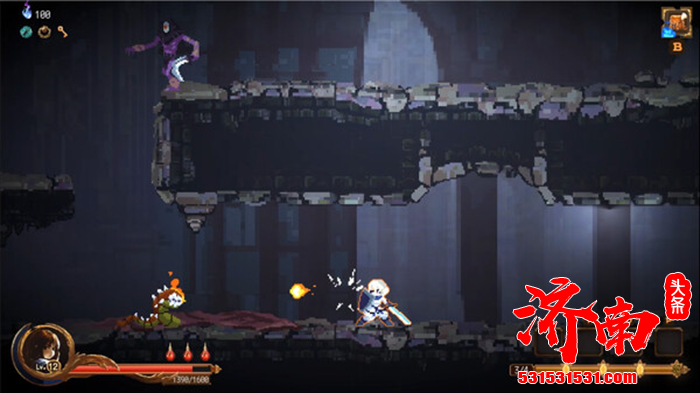 横版像素风2D动作肉鸽游戏《巨神的遗址》Steam游戏平台开启playtest