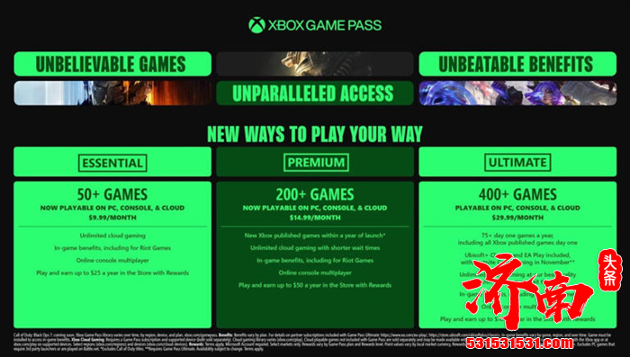 微软Xbox Game Pass大改版，终极版月费从19.99美元升至29.99美元