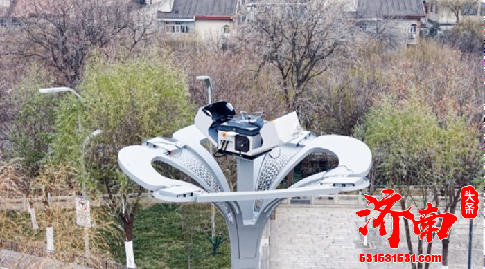 济南落下的首颗“智慧棋子”：集成无人机自动机库的智慧灯杆